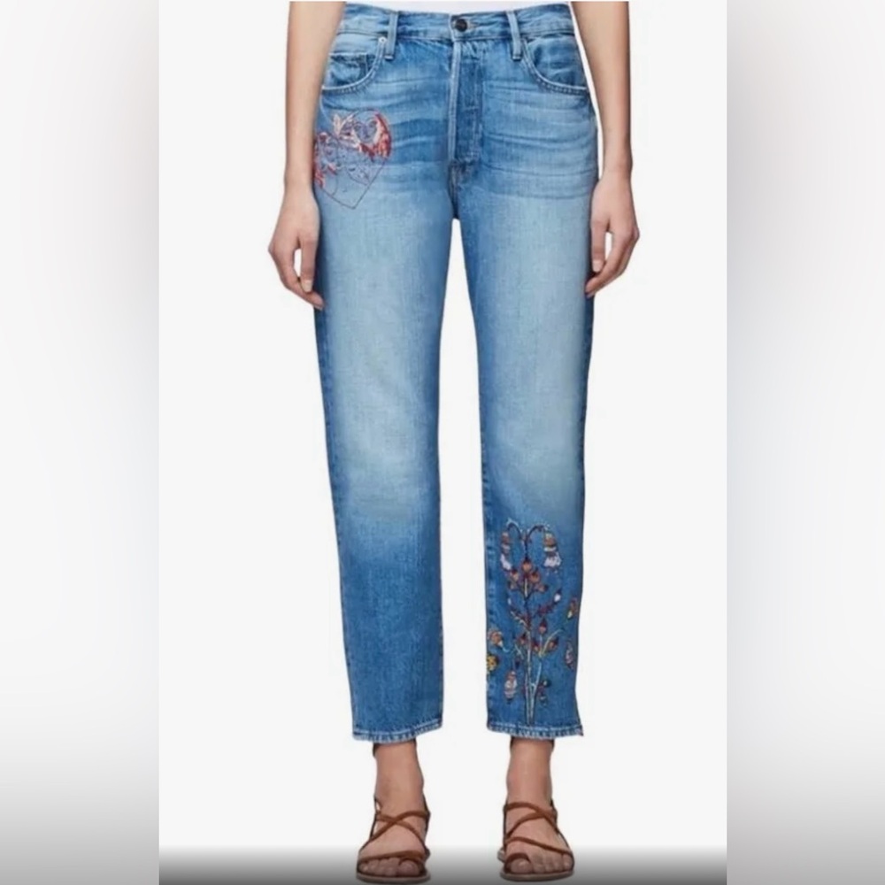 NWT! Frame Denim Limited Edition Sasha P Le Original Embroidered  Jeans Sz 30